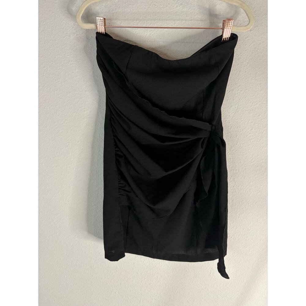 Superdown Andria Mini Dress Strapless Faux Wrap Party Cocktail Hoco Date Night S - Picture 4 of 11